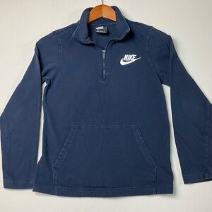 Nike Navy Blue Half-Zip Pullover with White Swoosh *Coupon Eligible